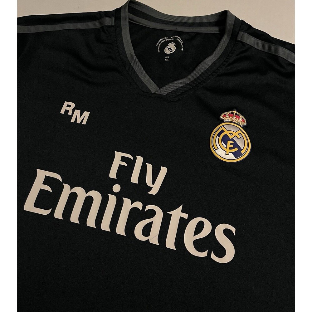 Real Madrid CF Soccer Futbol Logo Jersey Shirt XXL 2XL La Liga Mbappe OFFICIAL